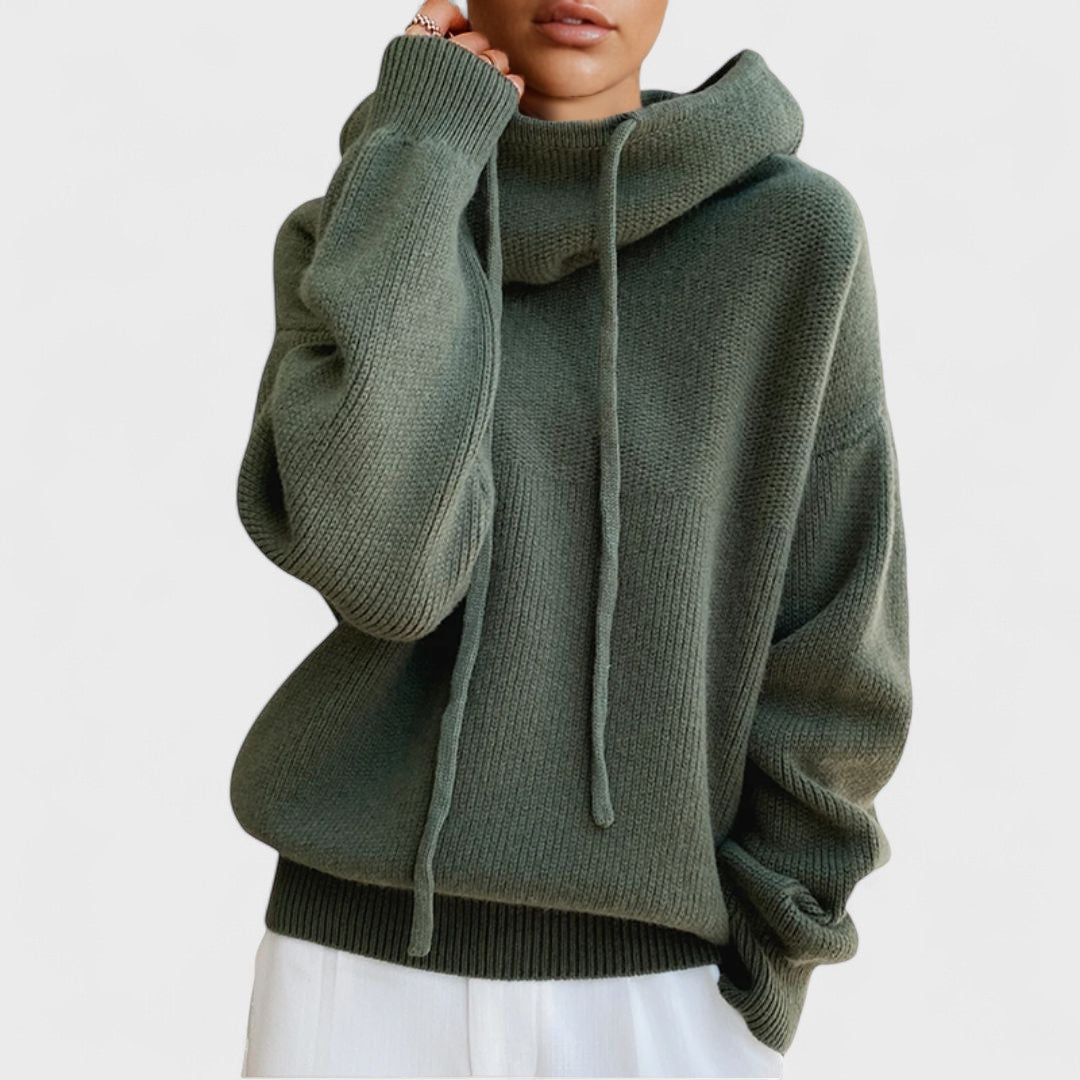 Szarlotta - Sweter z golfem z wełny merino
