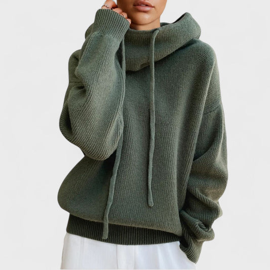 Szarlotta - Sweter z golfem z wełny merino