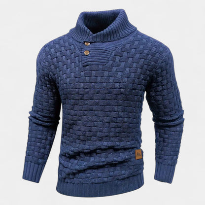 Elías – Stylowy sweter z golfem i guzikami