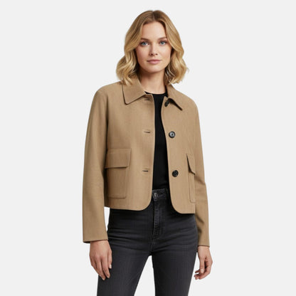 Eliza – Elegancka kurtka z zamszu o klasycznym kroju