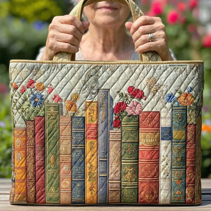 Torebka tote z pikowaniem Enchanted Library