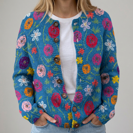 Cleo - Kolorowy sweter na jesień