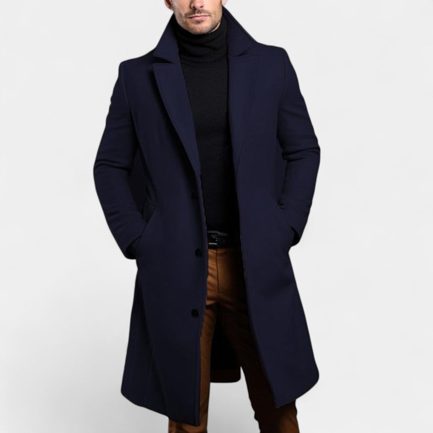 Adam – Elegancki męski płaszcz z klapami
