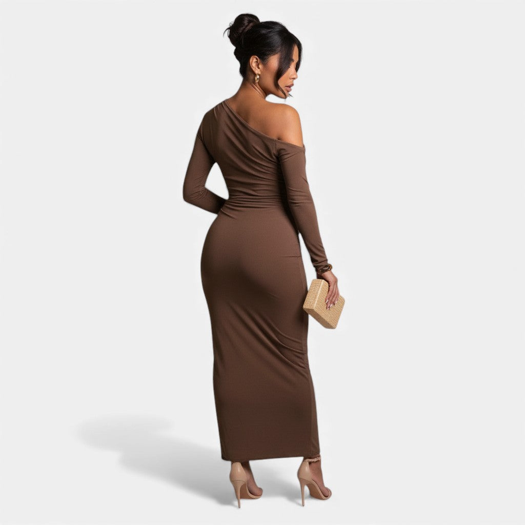 Teresa - Brokatowa Sukienka Maxi