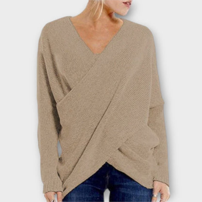 Heidi - Sweter z dekoltem w serek